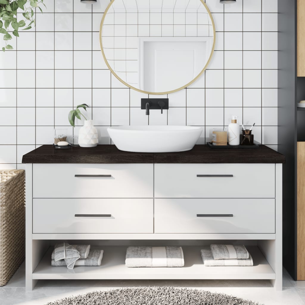 Comptoir De Salle De Bain Bois Massif Non Traité