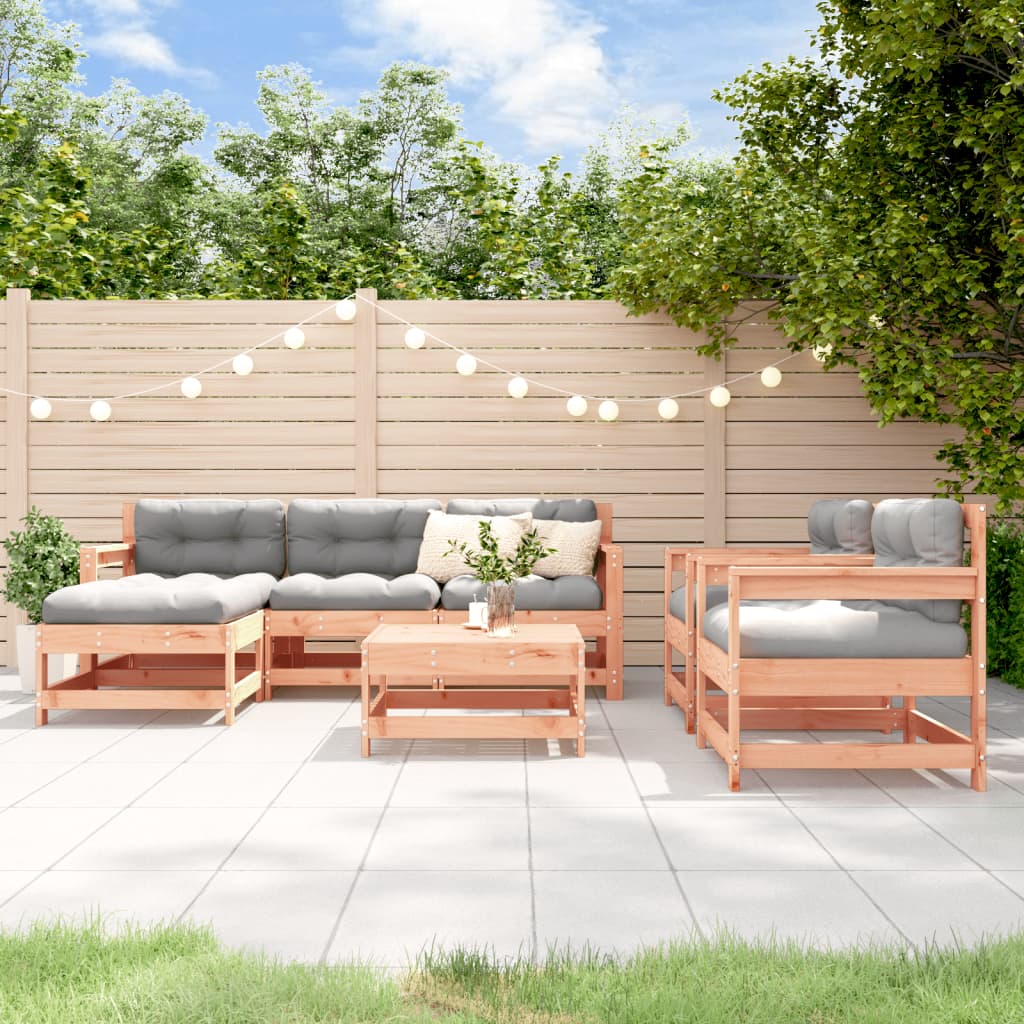 Salon De Jardin 7 Pcs Bois Massif Douglas