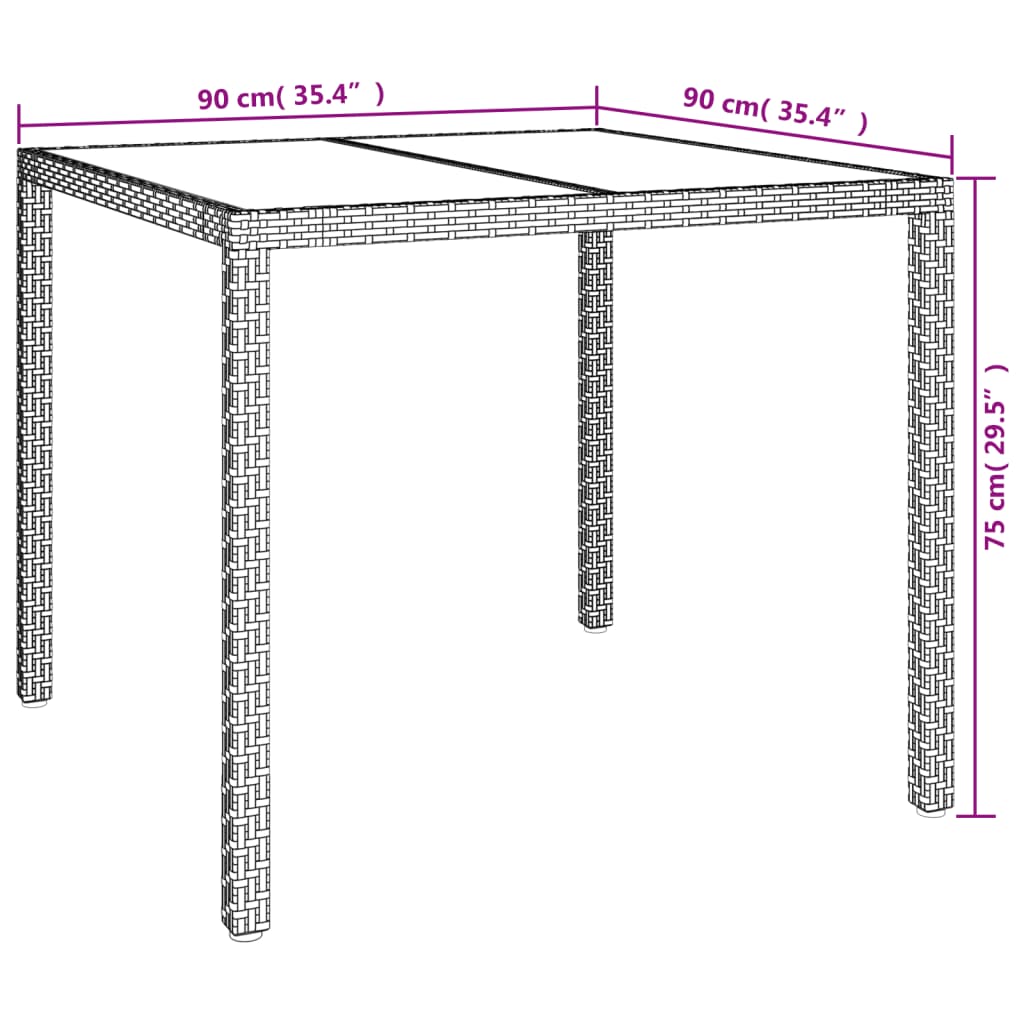 Ensemble À Manger De Jardin 5 Pcs Et Coussins Marron Poly Rotin