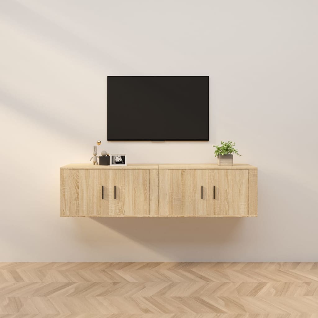 Meubles Tv Muraux 2 Pcs 100X34,5X40 Cm