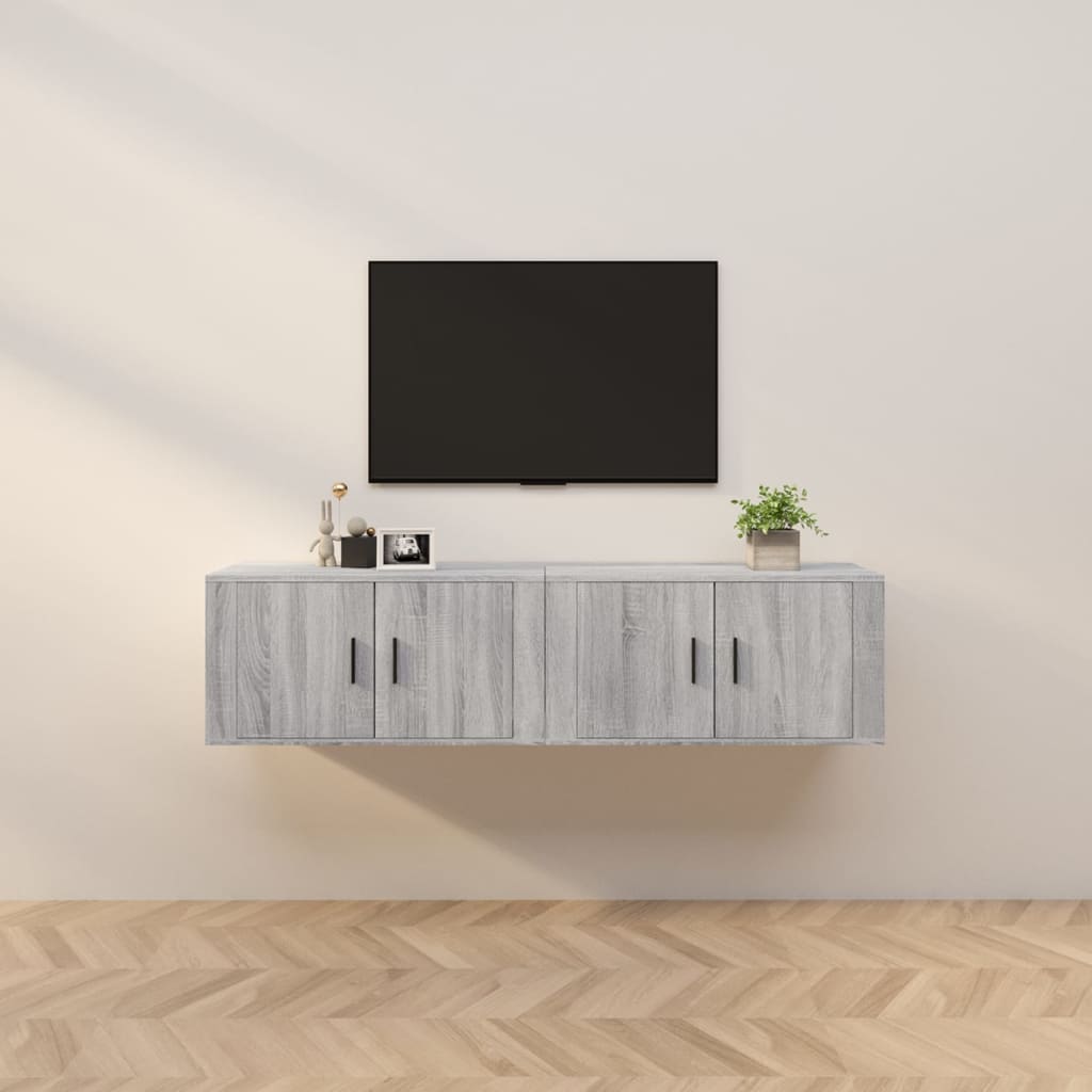 Meubles Tv Muraux 2 Pcs 100X34,5X40 Cm