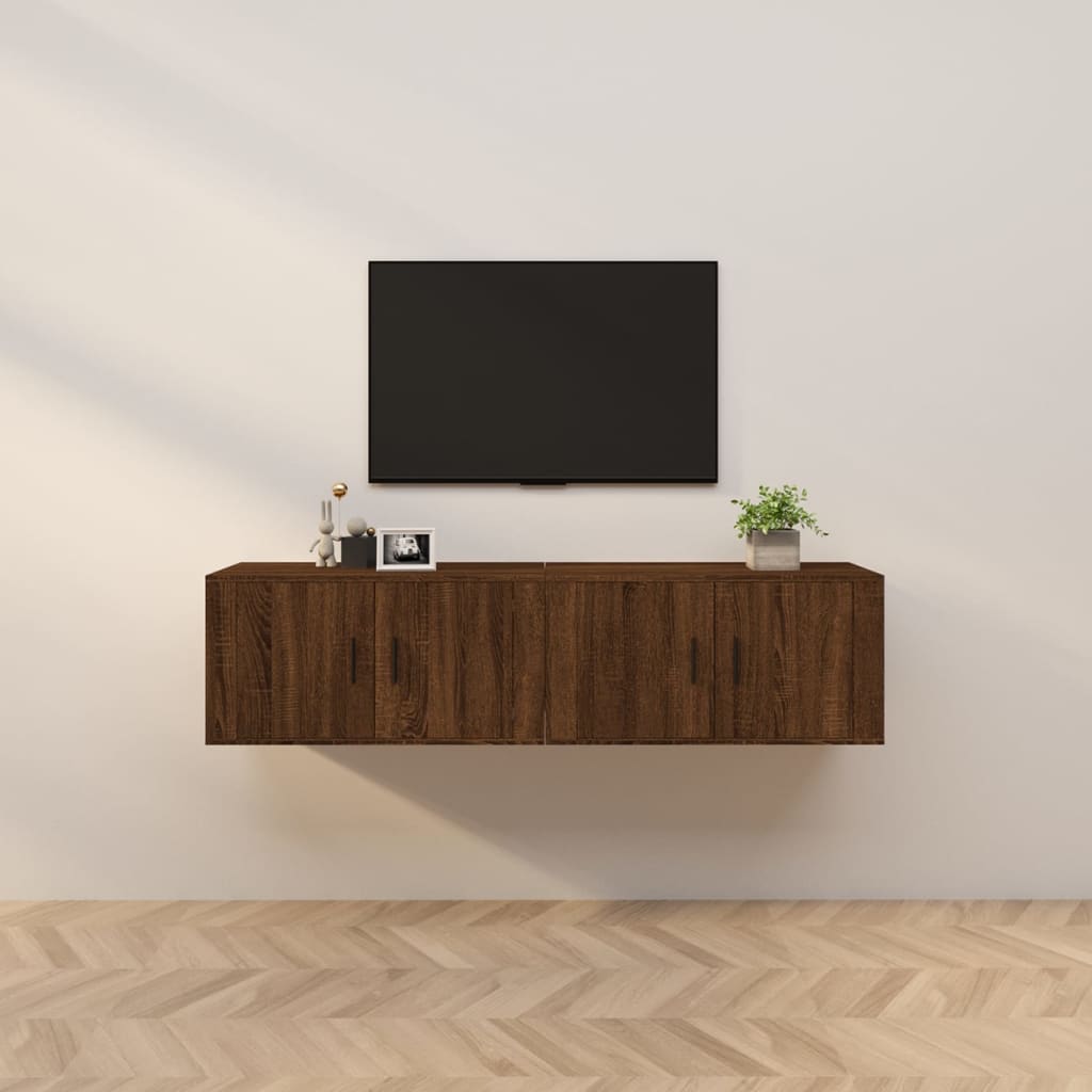Meubles Tv Muraux 2 Pcs 100X34,5X40 Cm