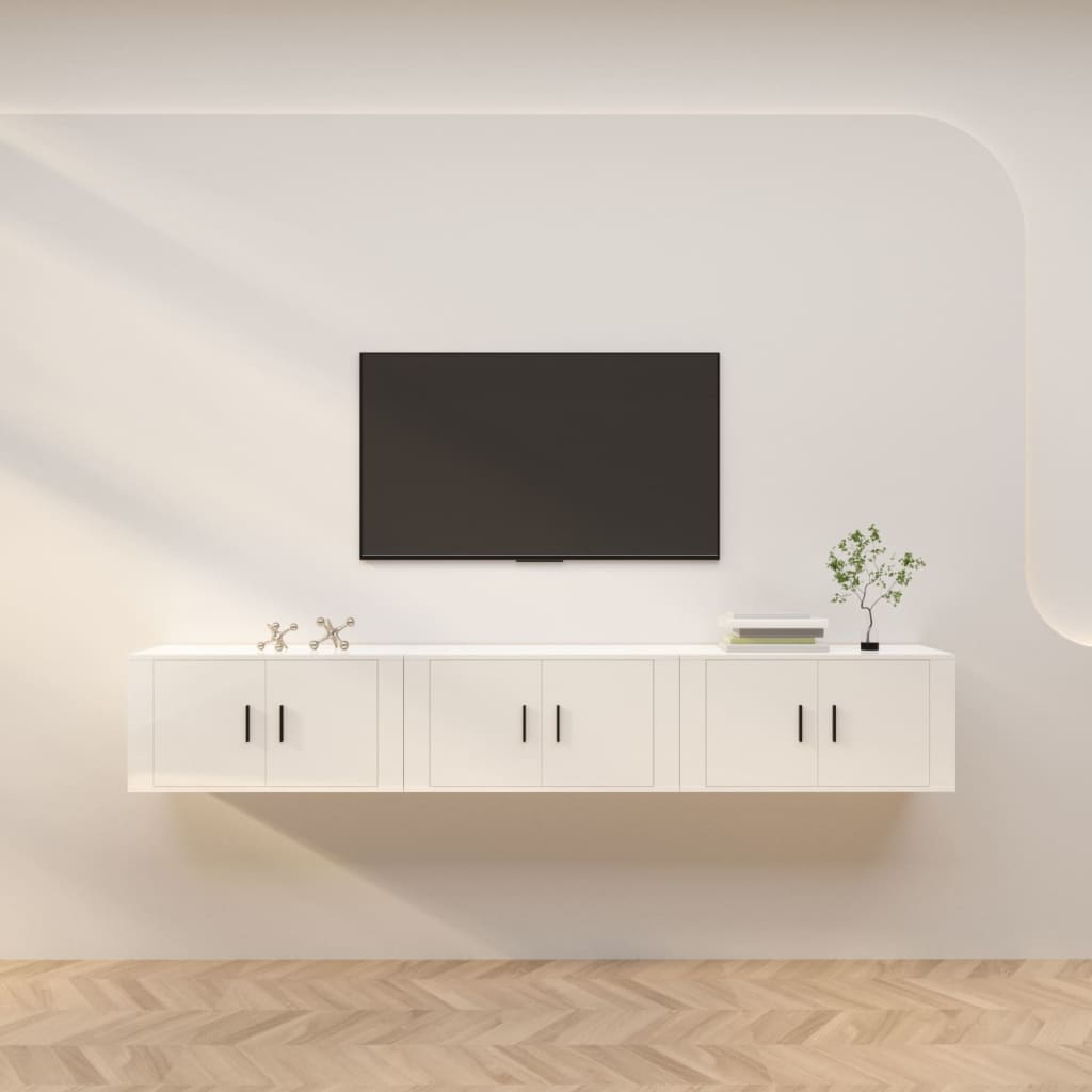 Meubles Tv Muraux 2 Pcs 100X34,5X40 Cm