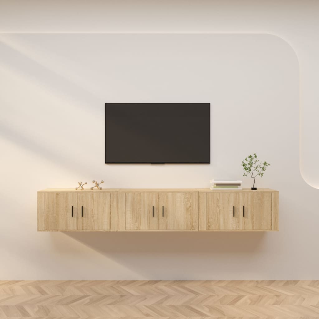 Meubles Tv Muraux 2 Pcs 100X34,5X40 Cm