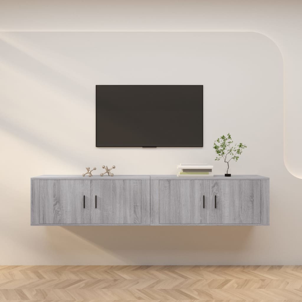 Meubles Tv Muraux 2 Pcs 100X34,5X40 Cm