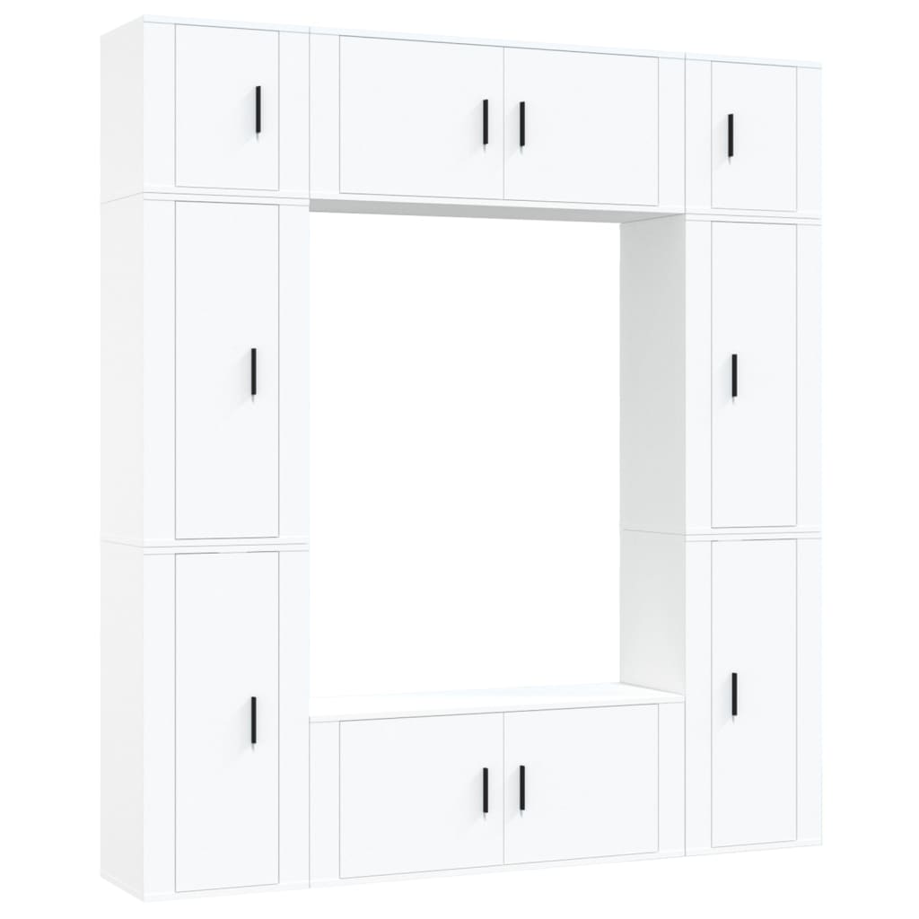Ensemble De Meubles Tv 8 Pcs Bois D'ingénierie