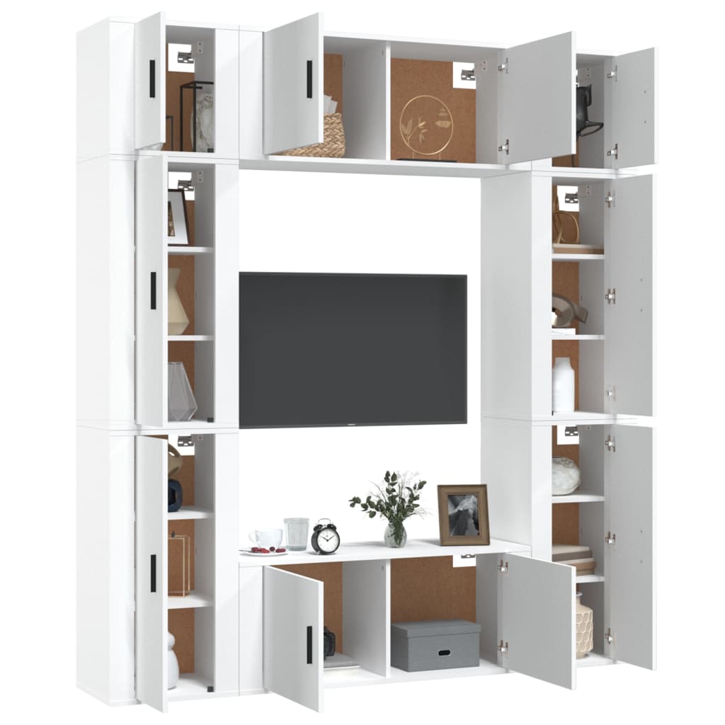 Ensemble De Meubles Tv 8 Pcs Bois D'ingénierie
