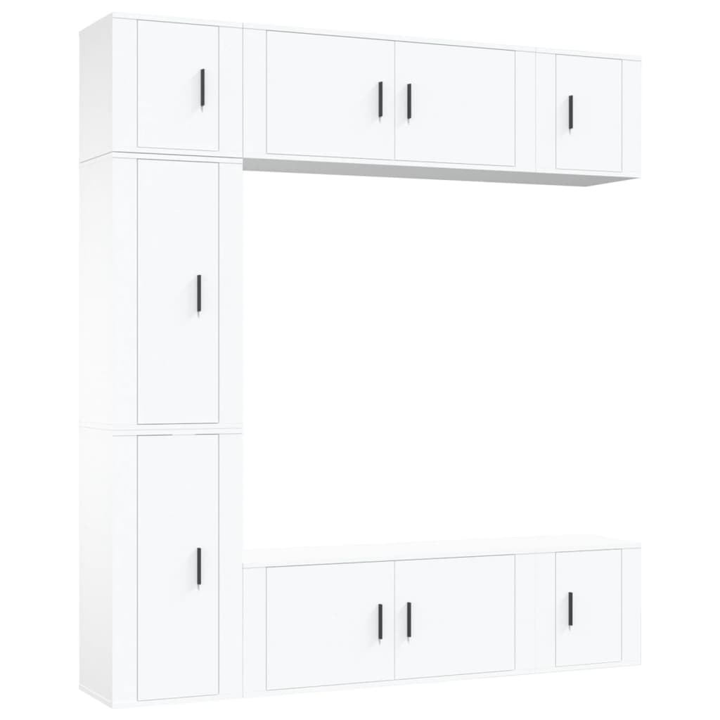 Ensemble De Meubles Tv 7 Pcs Bois D'ingénierie