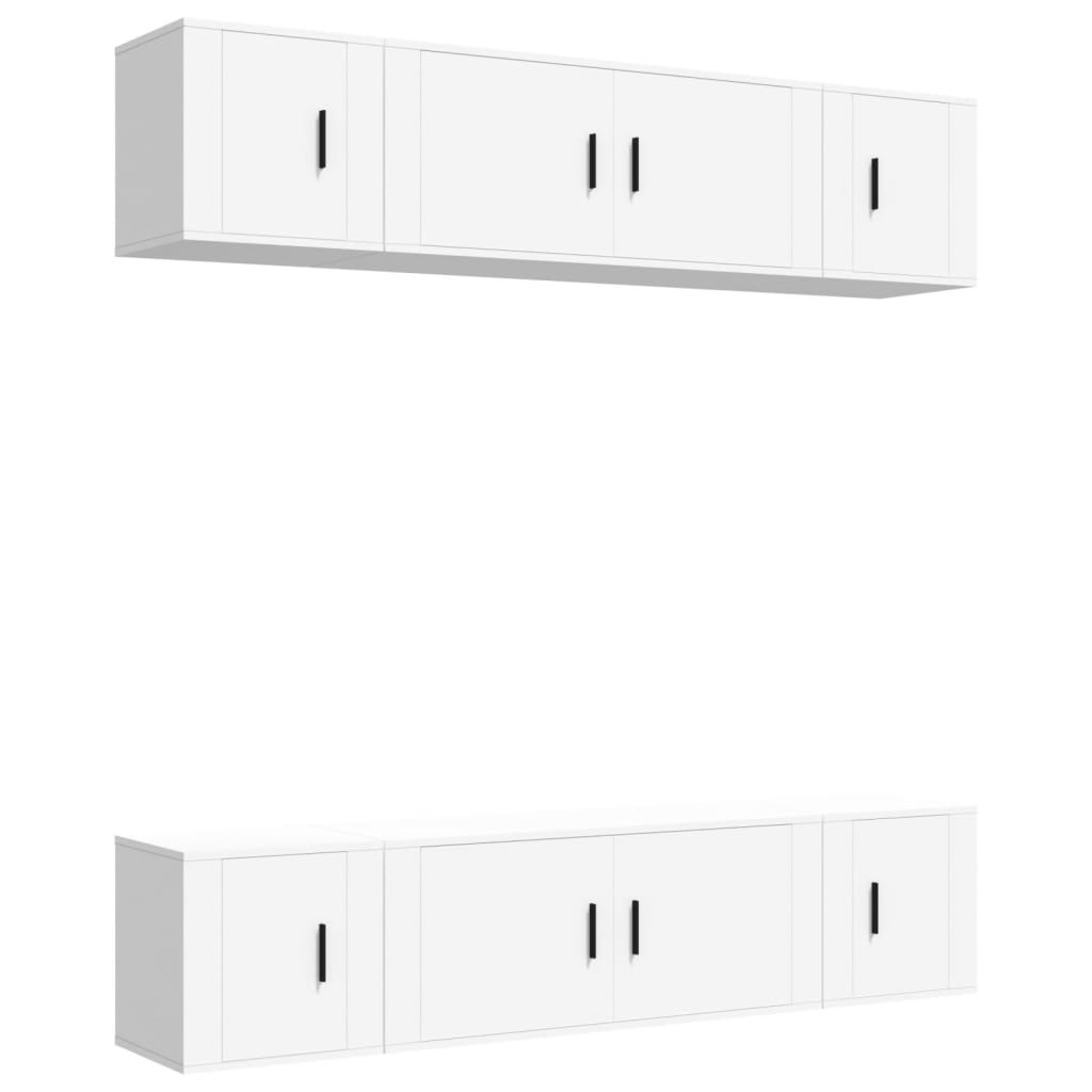 Ensemble De Meubles Tv 6 Pcs Bois D'ingénierie