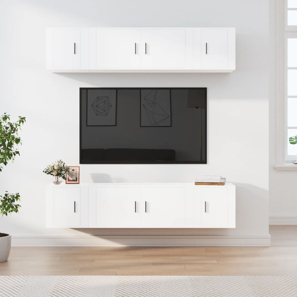 Ensemble De Meubles Tv 6 Pcs Bois D'ingénierie