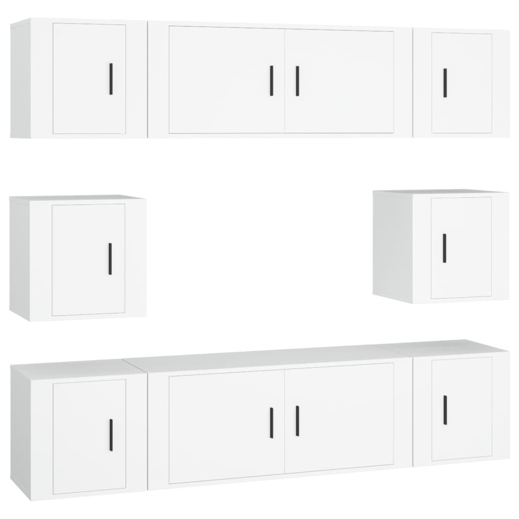 Ensemble De Meubles Tv 8 Pcs Bois D'ingénierie