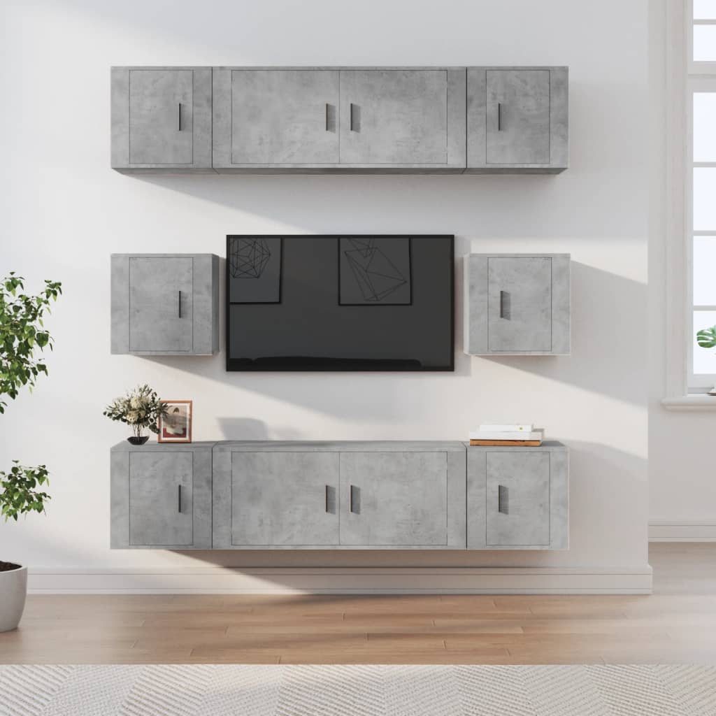 Ensemble De Meubles Tv 8 Pcs Bois D'ingénierie