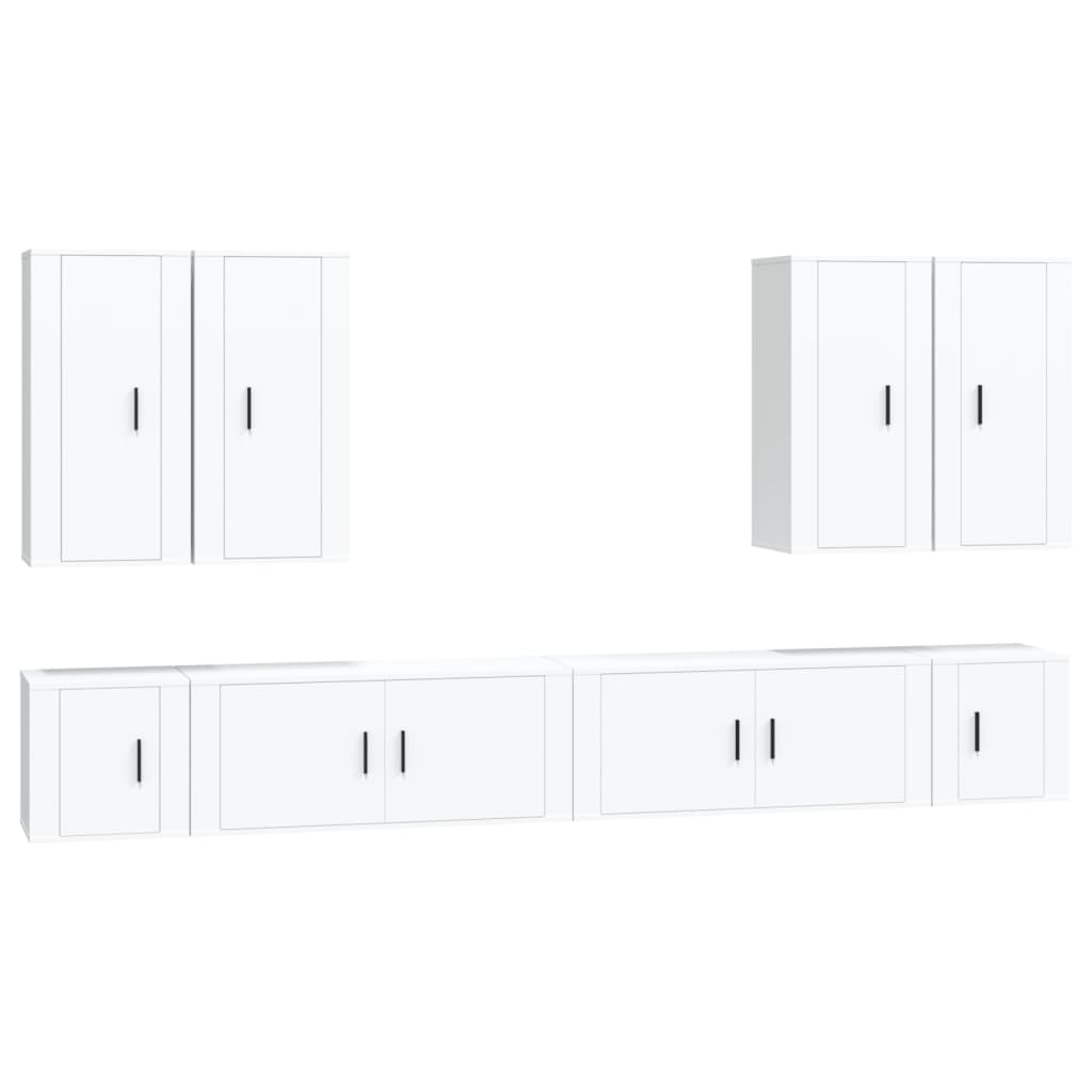 Ensemble De Meubles Tv 8 Pcs Bois D'ingénierie