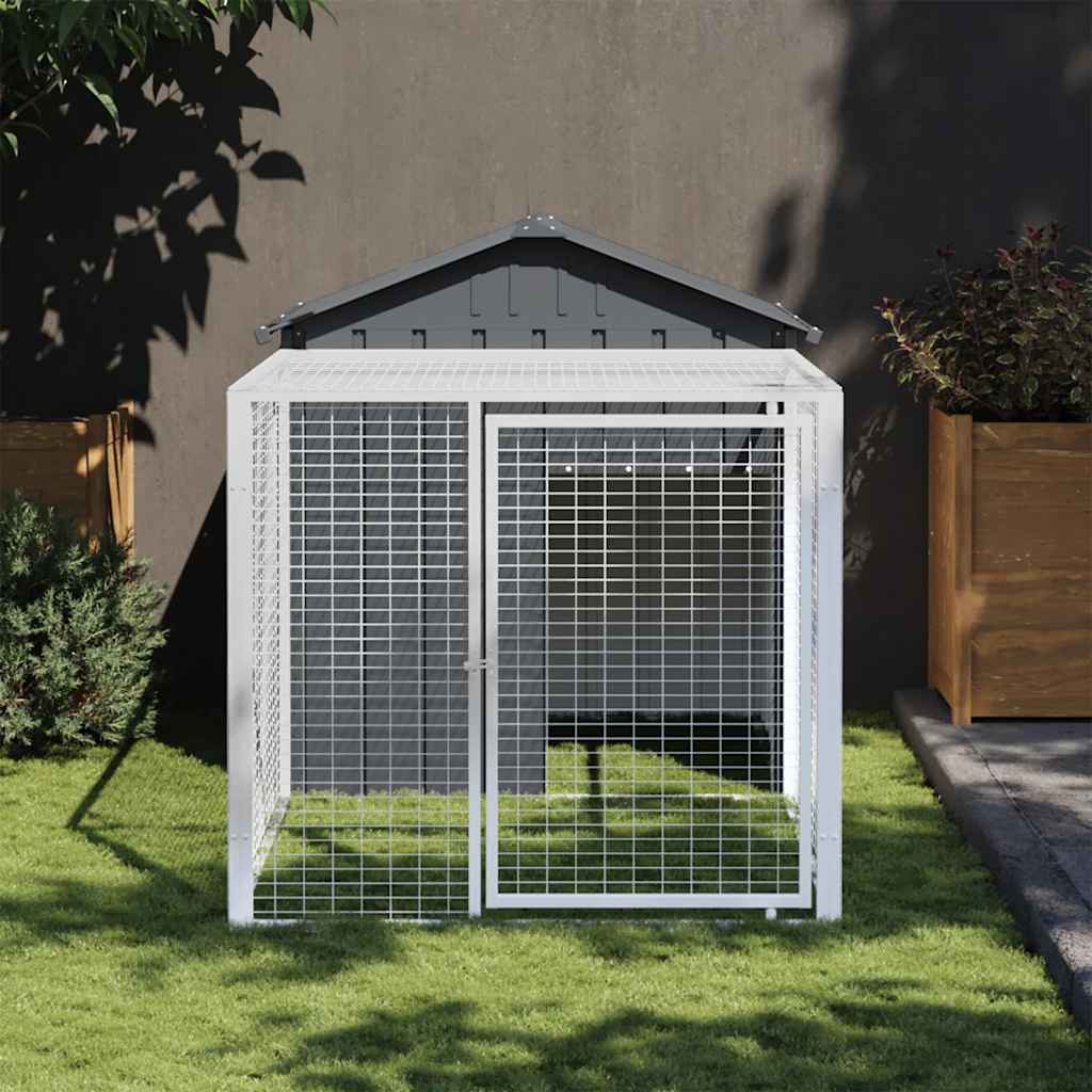 Cage À Poulets Avec Enclos Acier Galvanisé