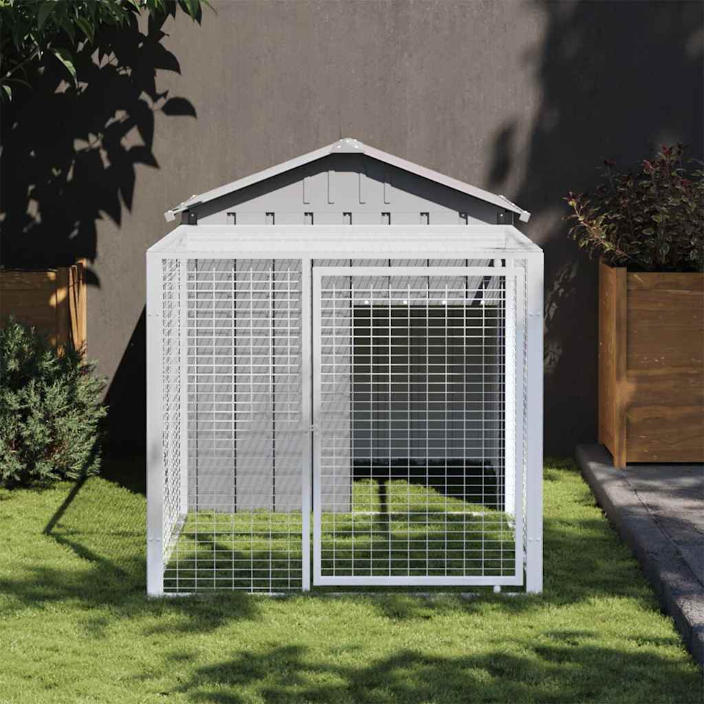 Cage À Poulets Avec Enclos Acier Galvanisé