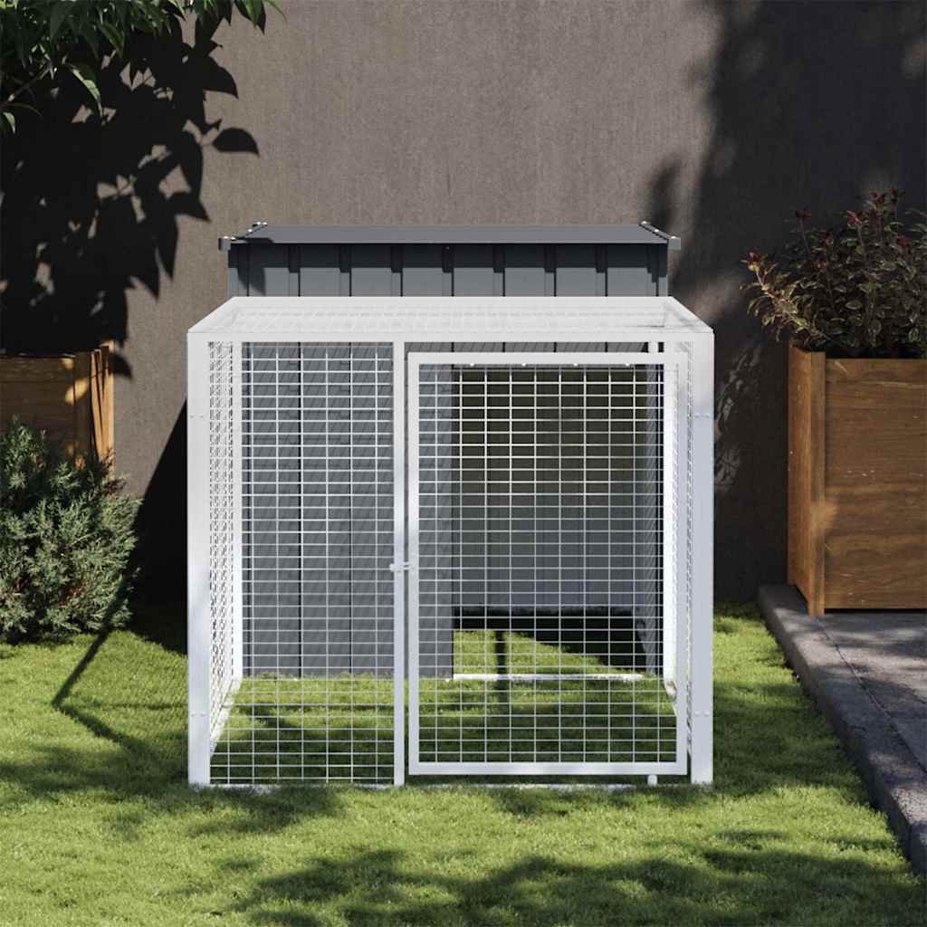 Cage À Poulets Avec Enclos Acier Galvanisé