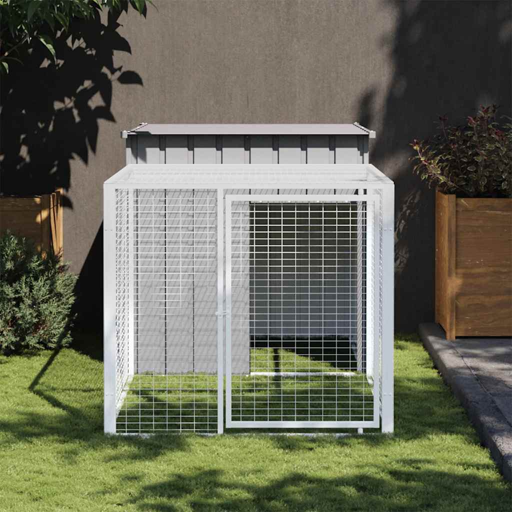 Cage À Poulets Avec Enclos Acier Galvanisé