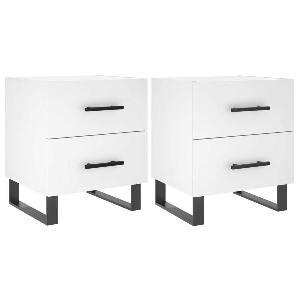 Tables De Chevet 2 Pcs 40X35X47,5 Cm Bois D’ingénierie