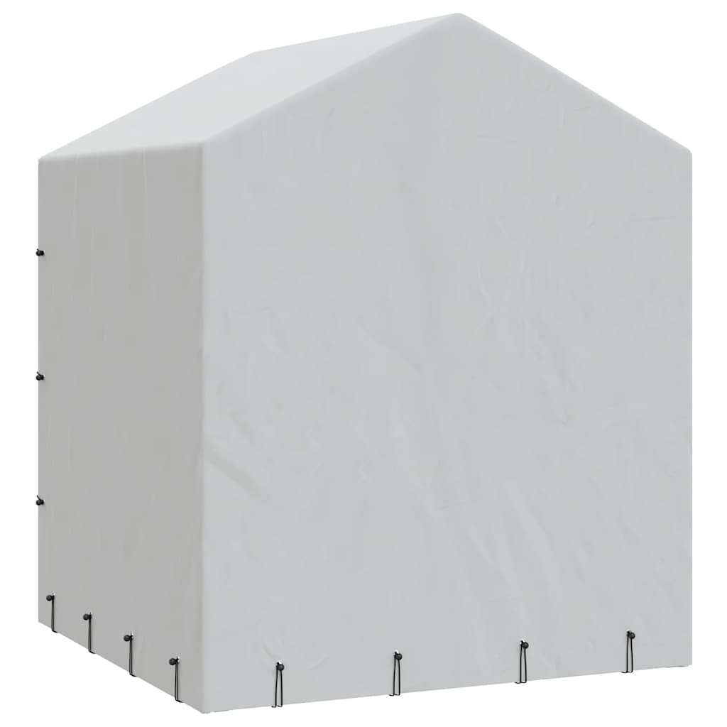Chenil D'extérieur Pour Chiens Avec Toit Argenté 2X2X2,5 M