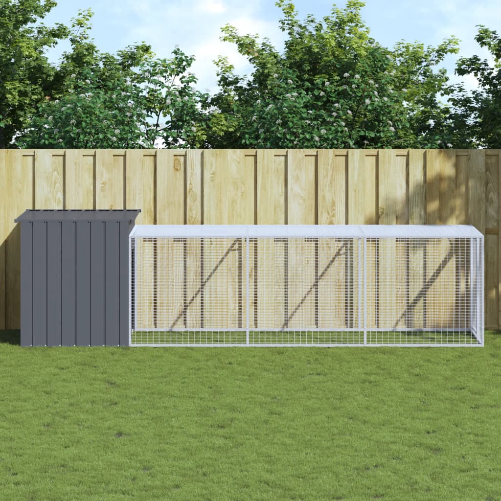 Cage À Poulets Avec Enclos Acier Galvanisé