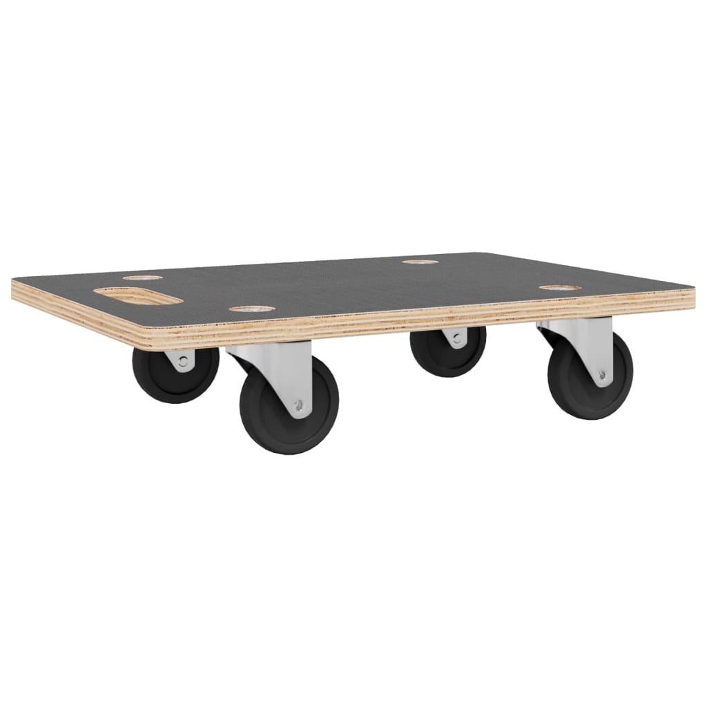 Chariots De Transport 2 Pcs Rectangulaire 50X35X11,5 Cm 250 Kg