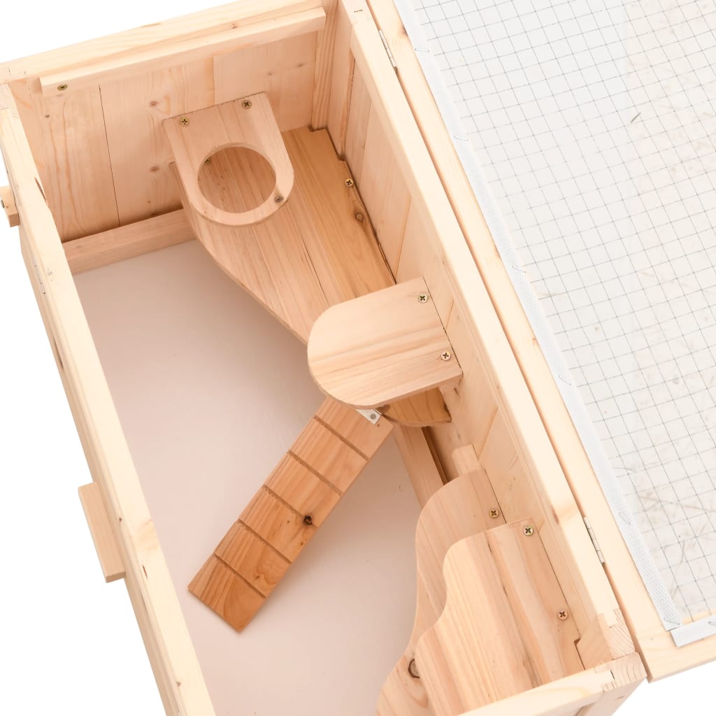 Cage À Hamster 60X30X35 Cm Bois Massif De Sapin
