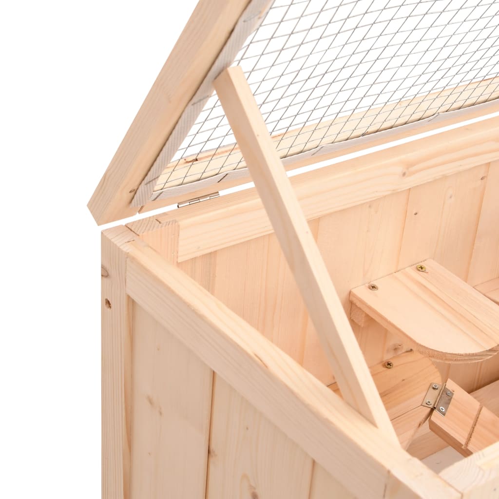Cage À Hamster 60X30X35 Cm Bois Massif De Sapin