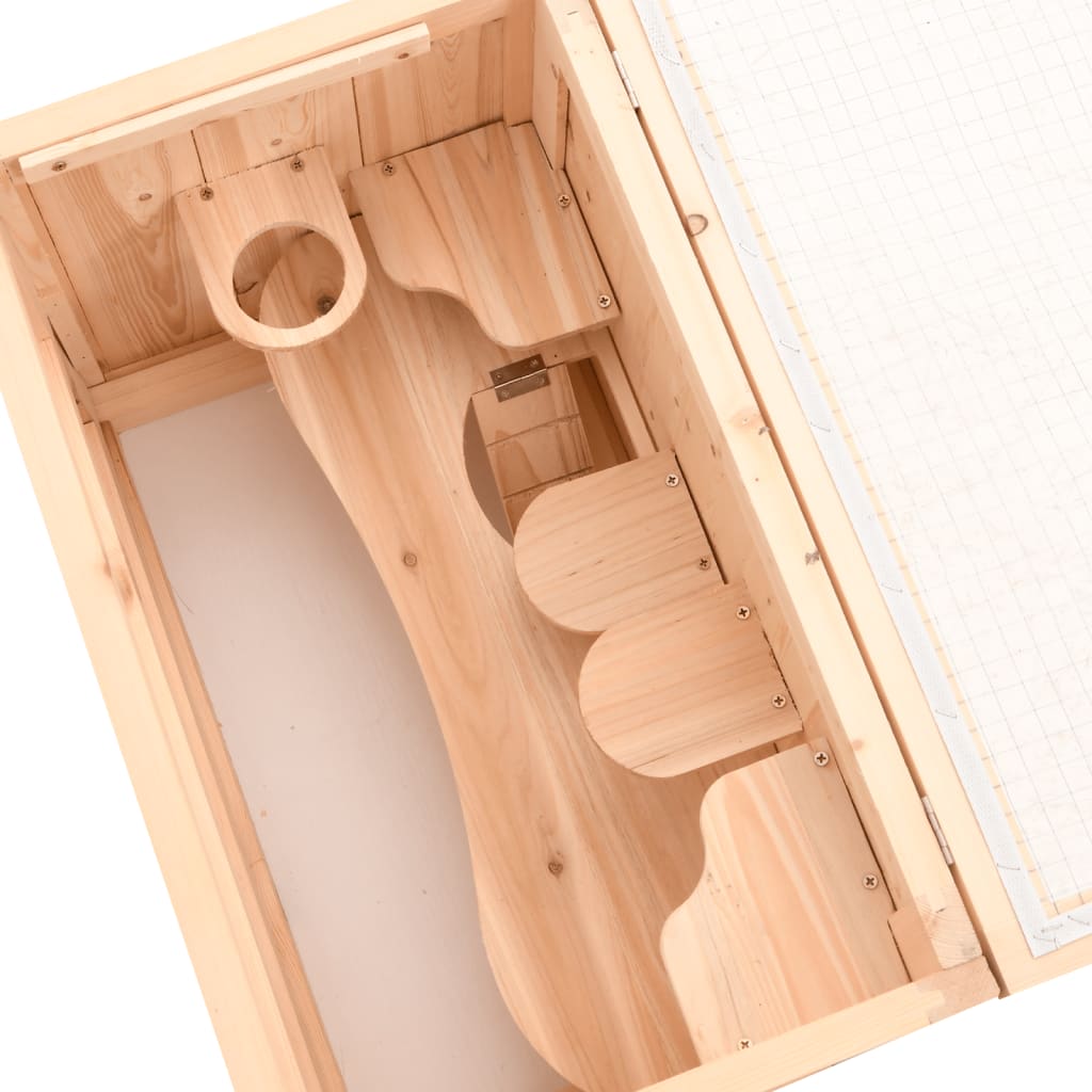 Cage À Hamster 60X35,5X42 Cm Bois Massif De Sapin