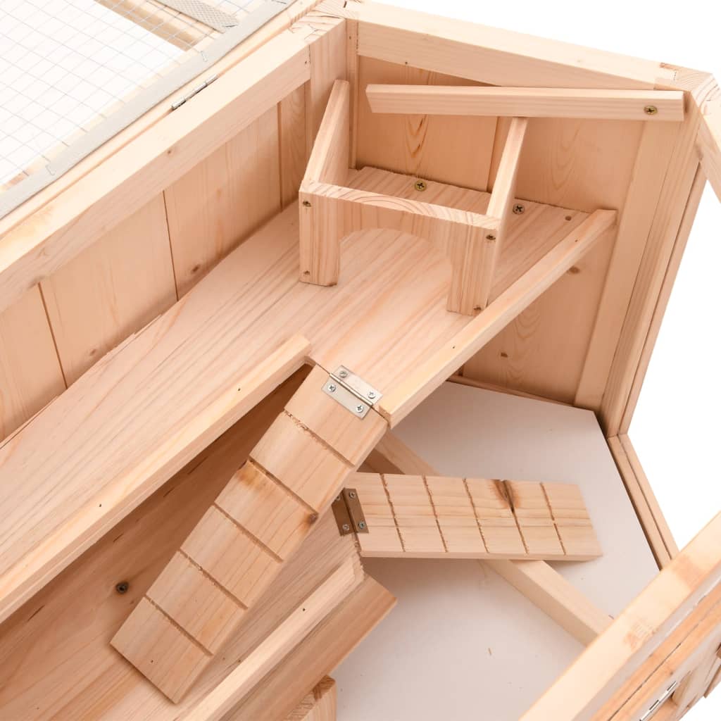 Cage À Hamster 80X40X43 Cm Bois Massif De Sapin