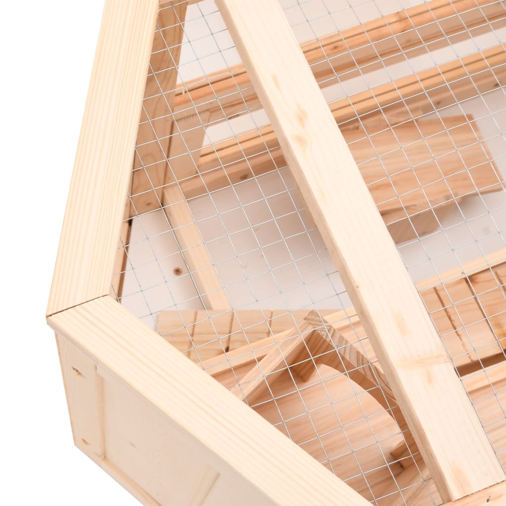 Cage À Hamster 80X40X43 Cm Bois Massif De Sapin
