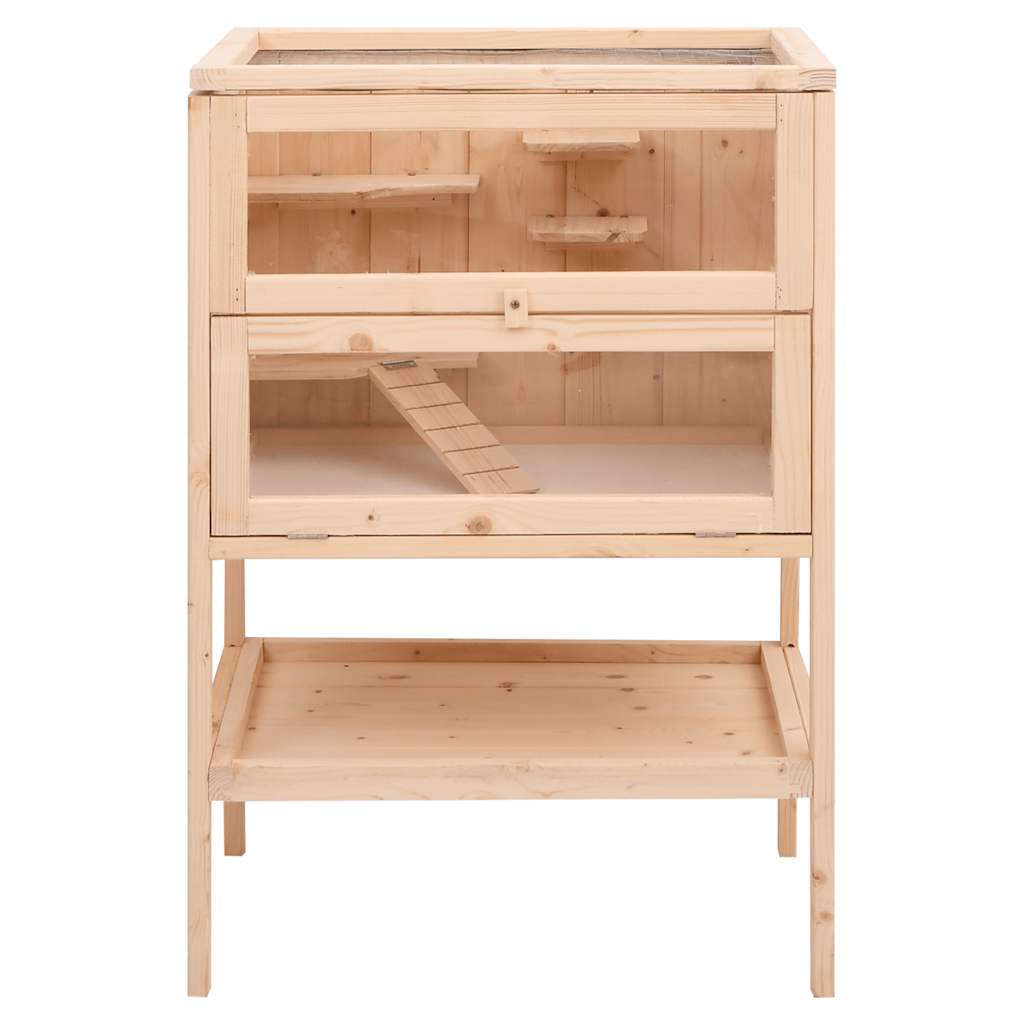 Cage Pour Hamster 55X40X80 Cm Bois Massif Sapin