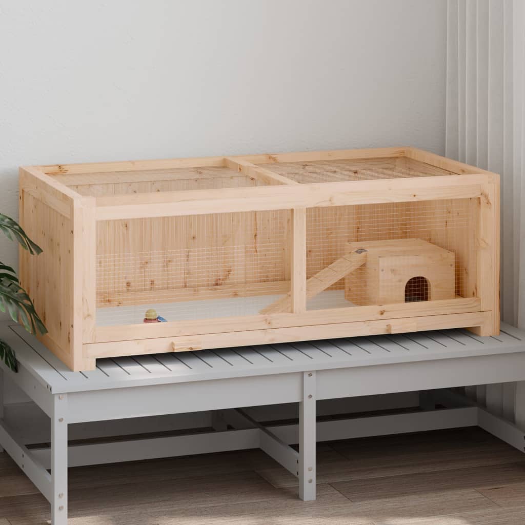 Cage À Hamster 104X52X38 Cm Bois Massif De Sapin