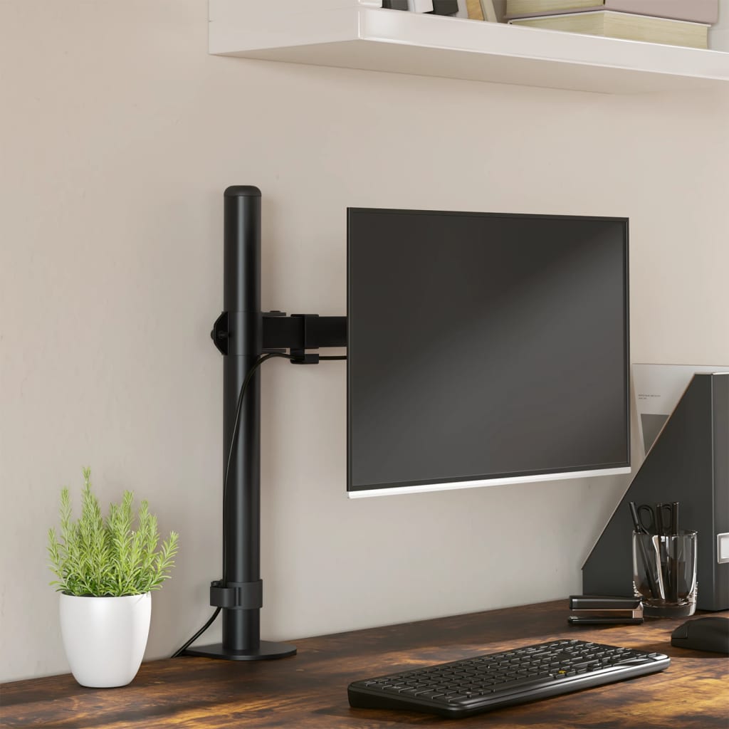 Support De Moniteur Noir Acier Vesa 75/100 Mm