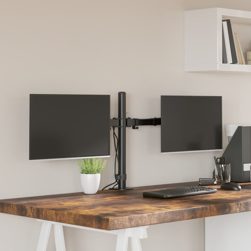 Support De Moniteur Noir Acier Vesa 75/100 Mm