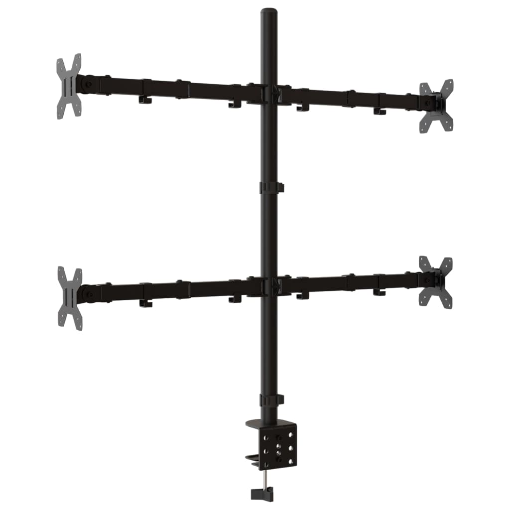 Support De Moniteur Noir Acier Vesa 75/100 Mm