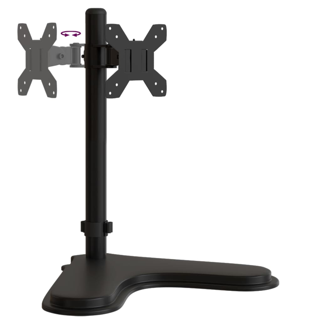 Support De Moniteur Noir Acier Vesa 75/100 Mm