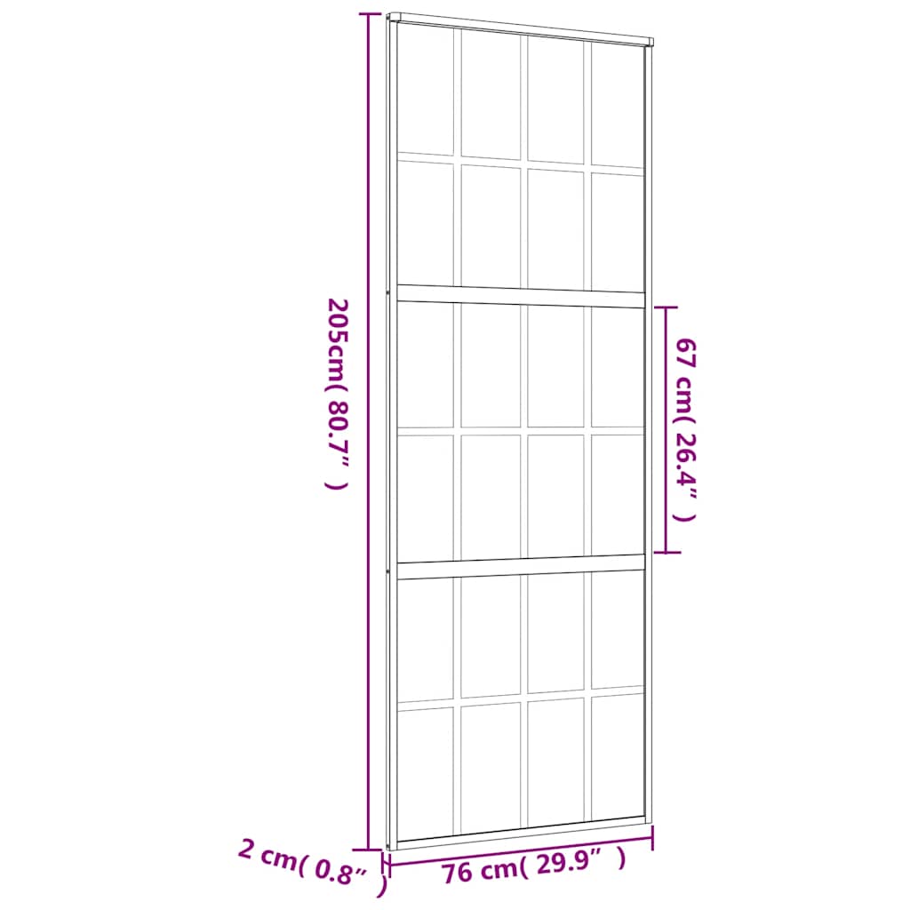 Porte Coulissante Verre Esg Clair Et Aluminium Doré