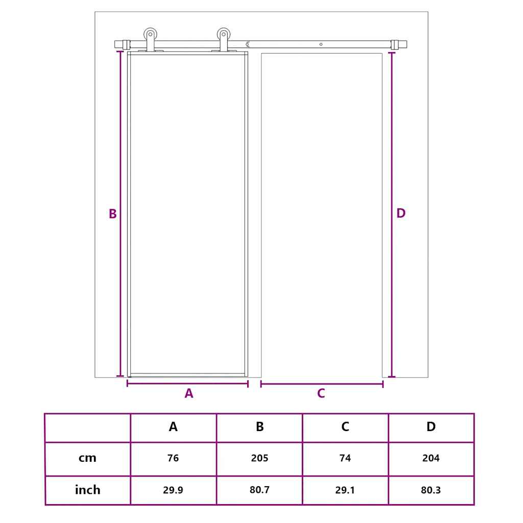 Porte Coulissante Verre Esg Clair Et Aluminium Doré