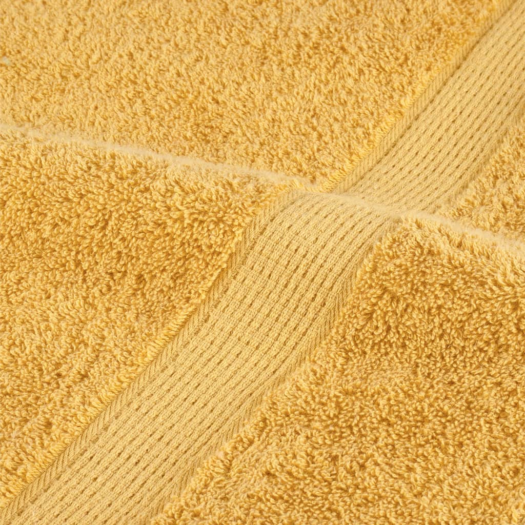 Serviettes De Toilette Premium Solund 10 Pièces Or 600 G/M² Doré