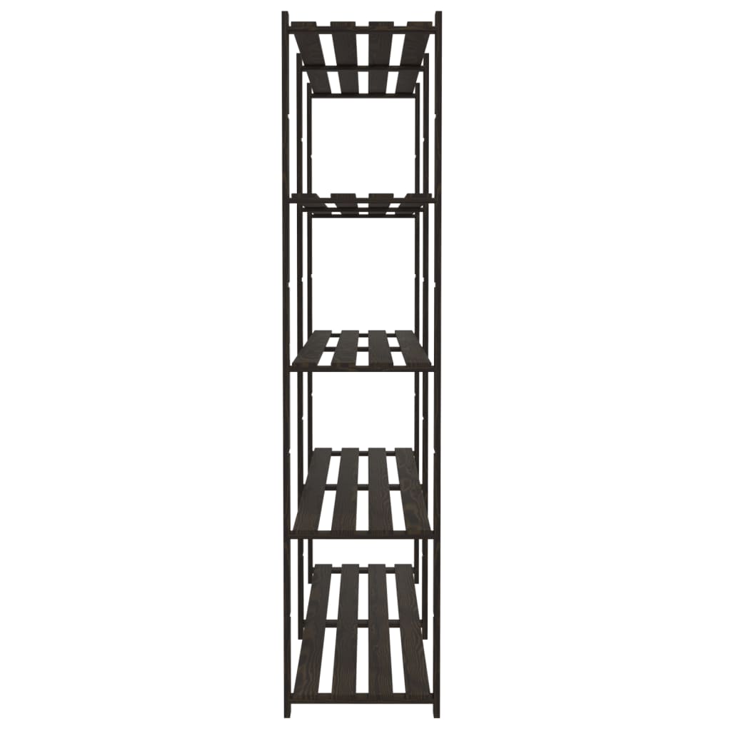 Support De Rangement À 5 Niveaux Bois Pin Noir