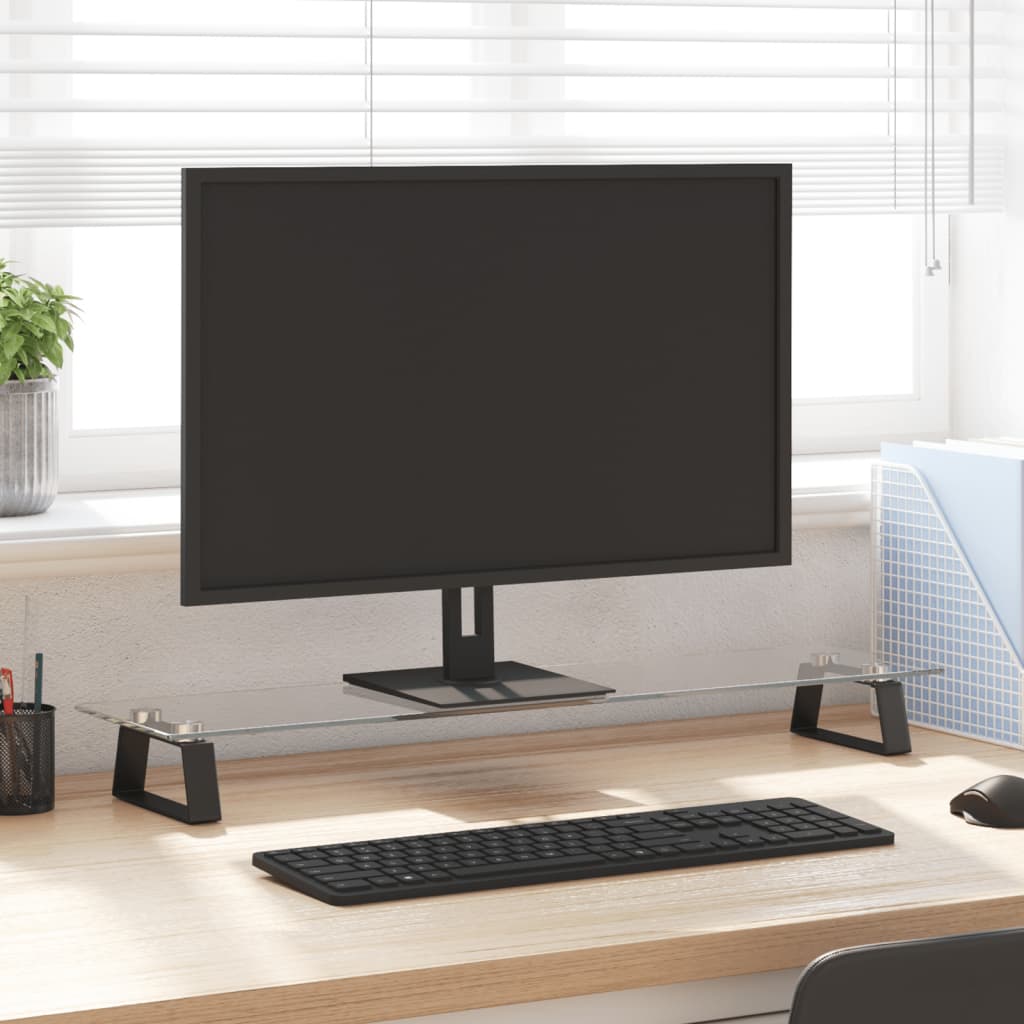 Support De Moniteur Verre Trempé Et Métal
