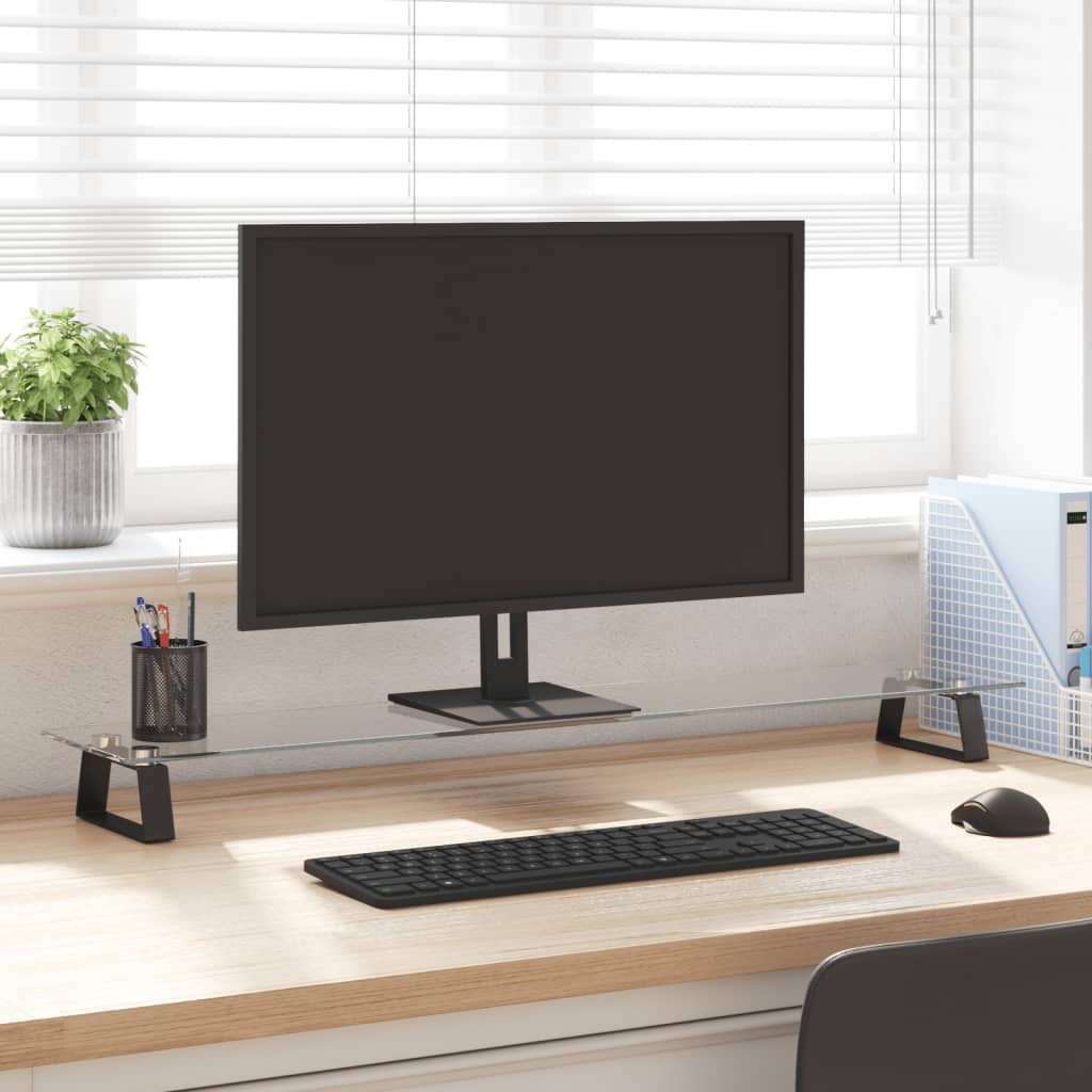 Support De Moniteur Verre Trempé Et Métal