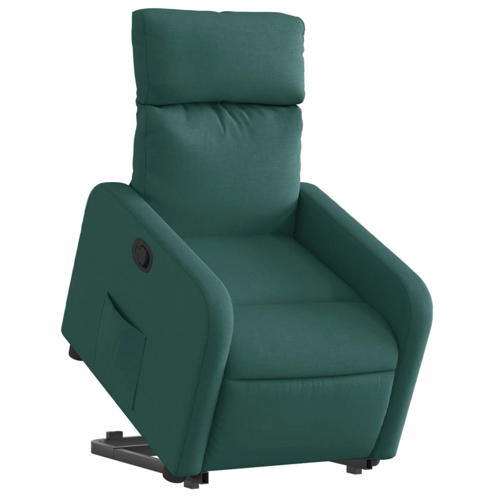 Fauteuil Inclinable Tissu Vert Foncé