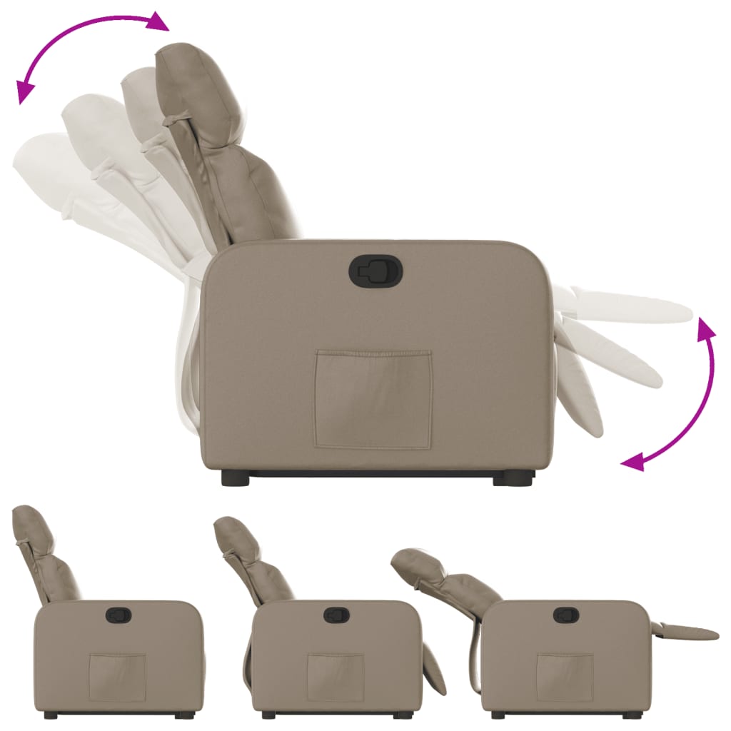 Fauteuil Inclinable Similicuir Cappuccino