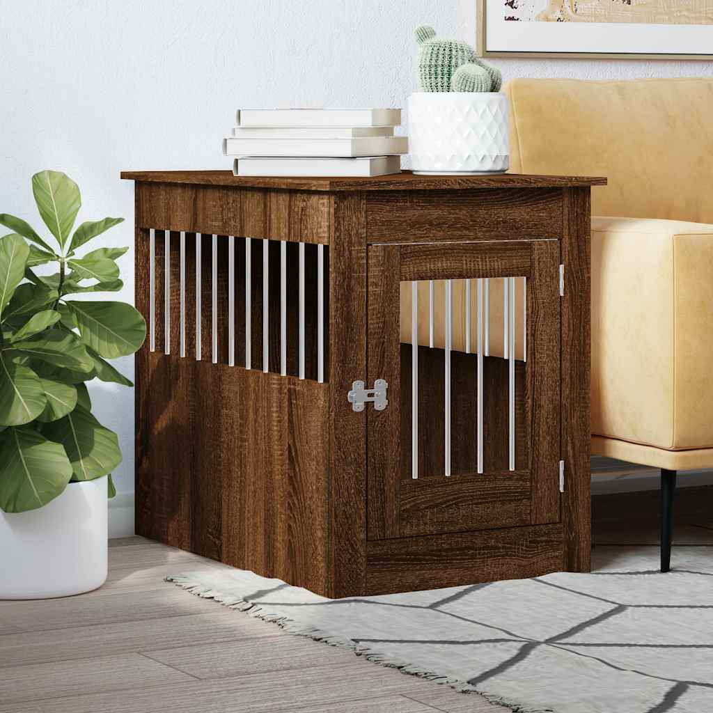 Meuble De Cage Pour Chiens 64,5X80X71Cm Bois D'ingénierie