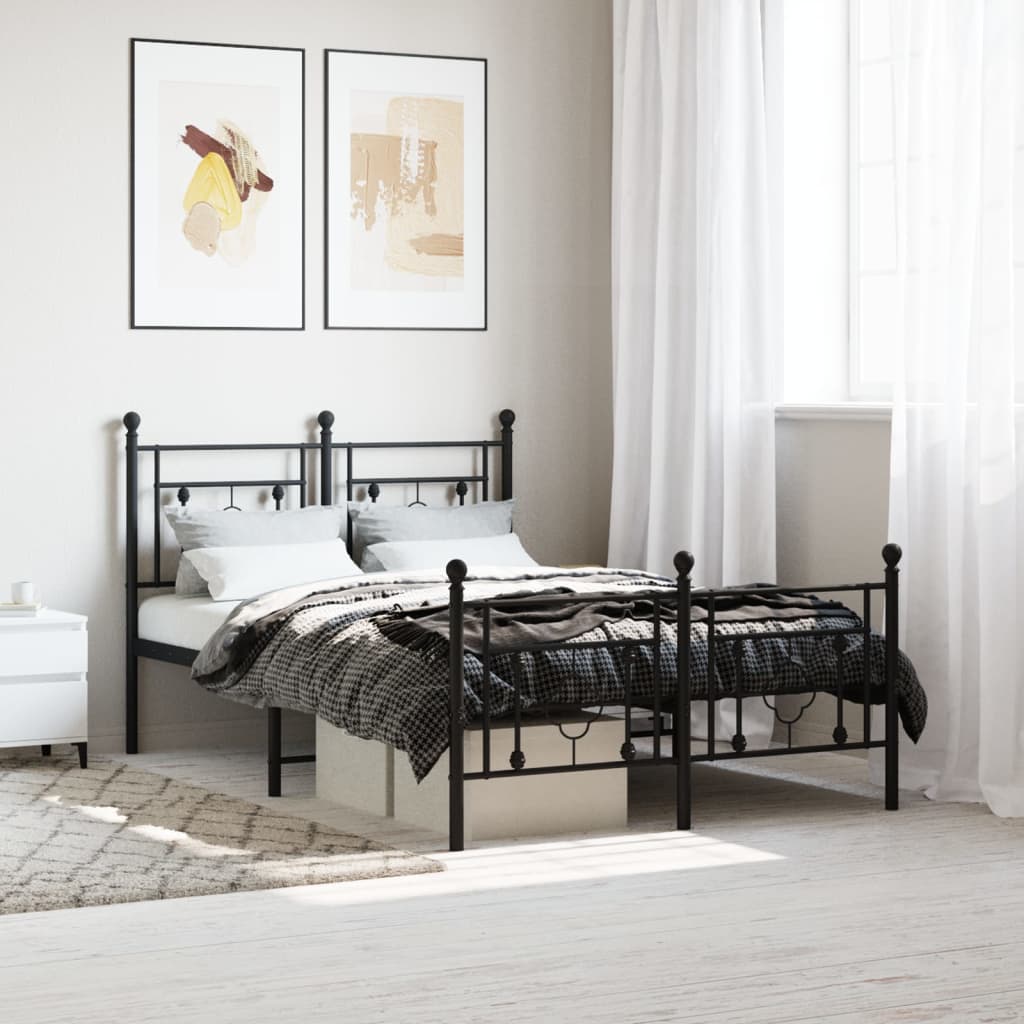 Cadre De Lit Métal Sans Matelas Et Tête De Lit