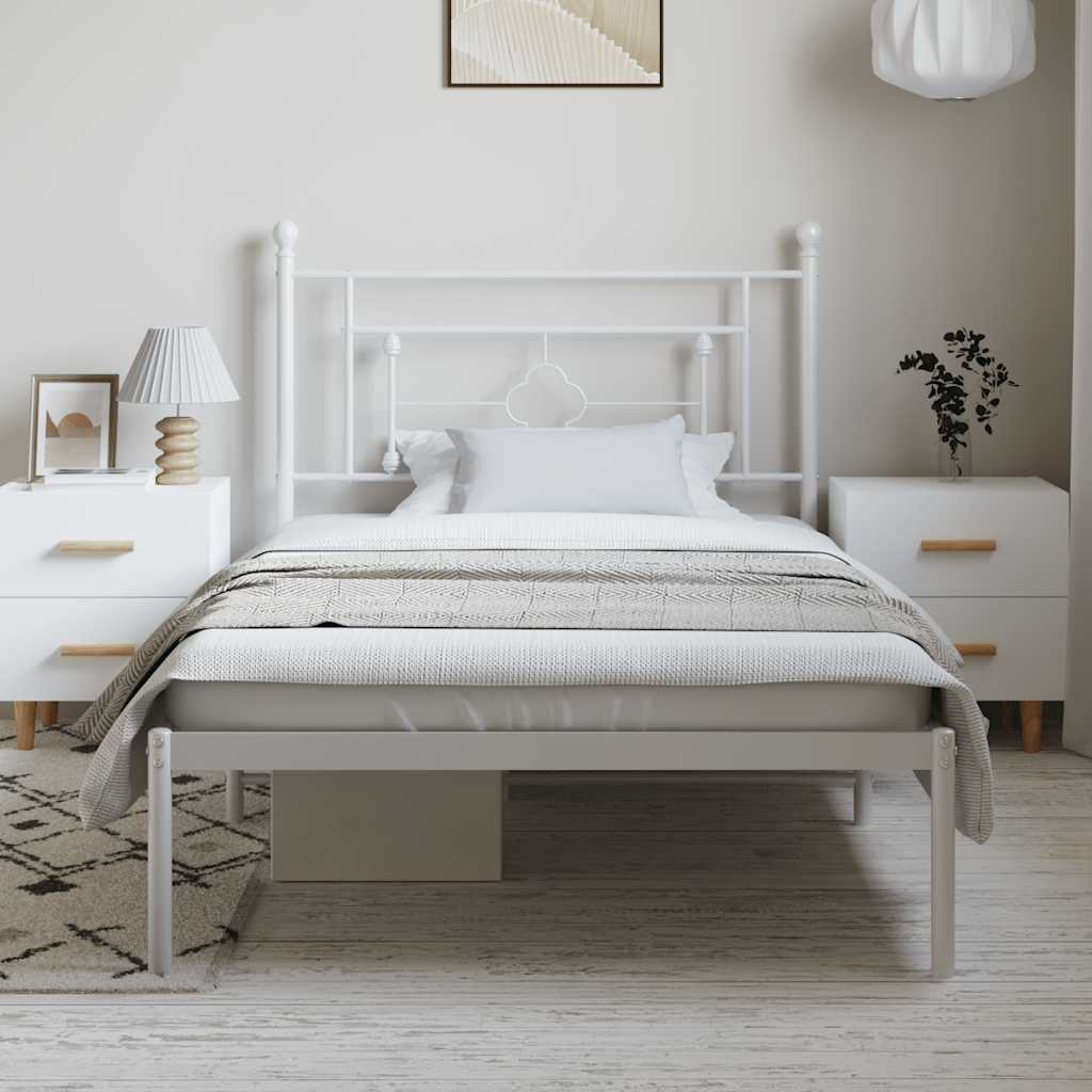 Cadre De Lit Métal Sans Matelas Et Tête De Lit