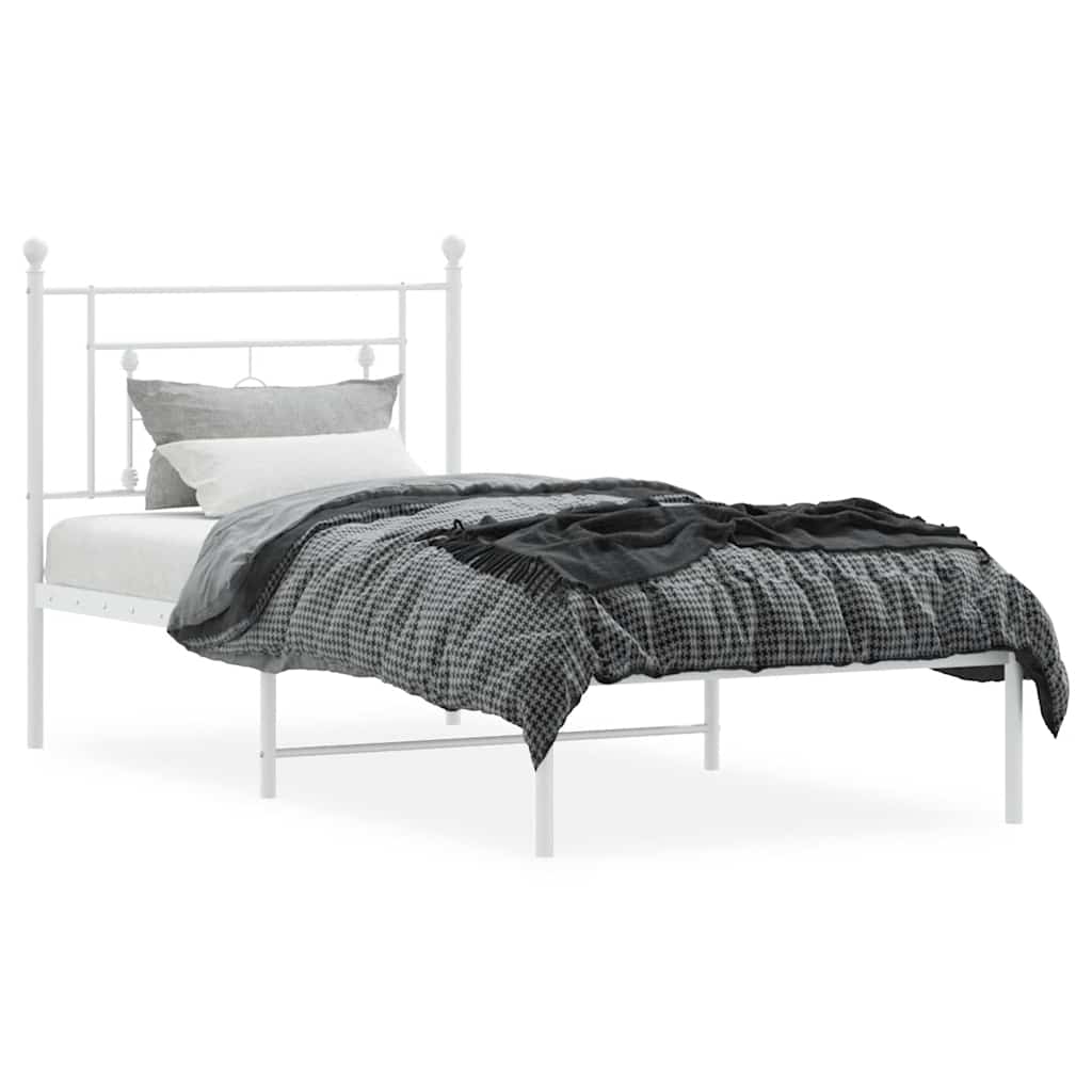 Cadre De Lit Métal Sans Matelas Et Tête De Lit