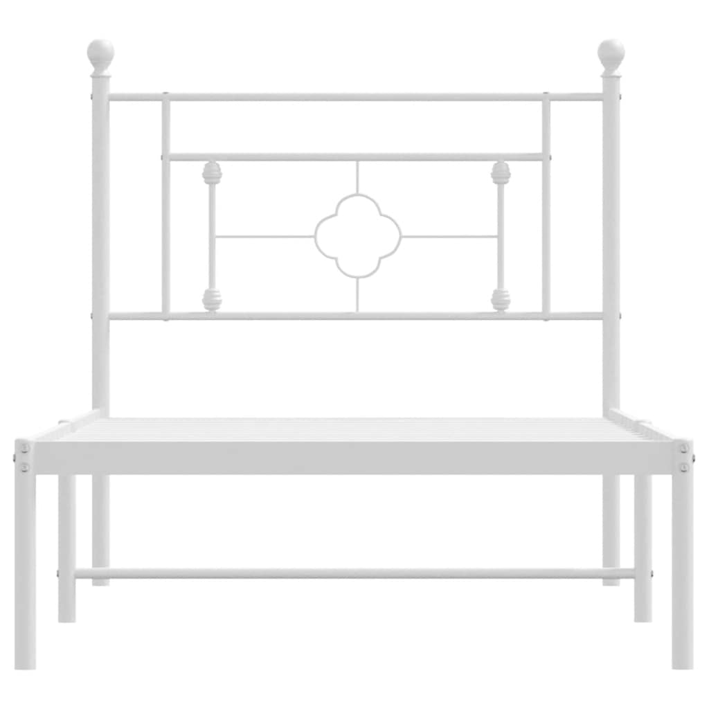 Cadre De Lit Métal Sans Matelas Et Tête De Lit