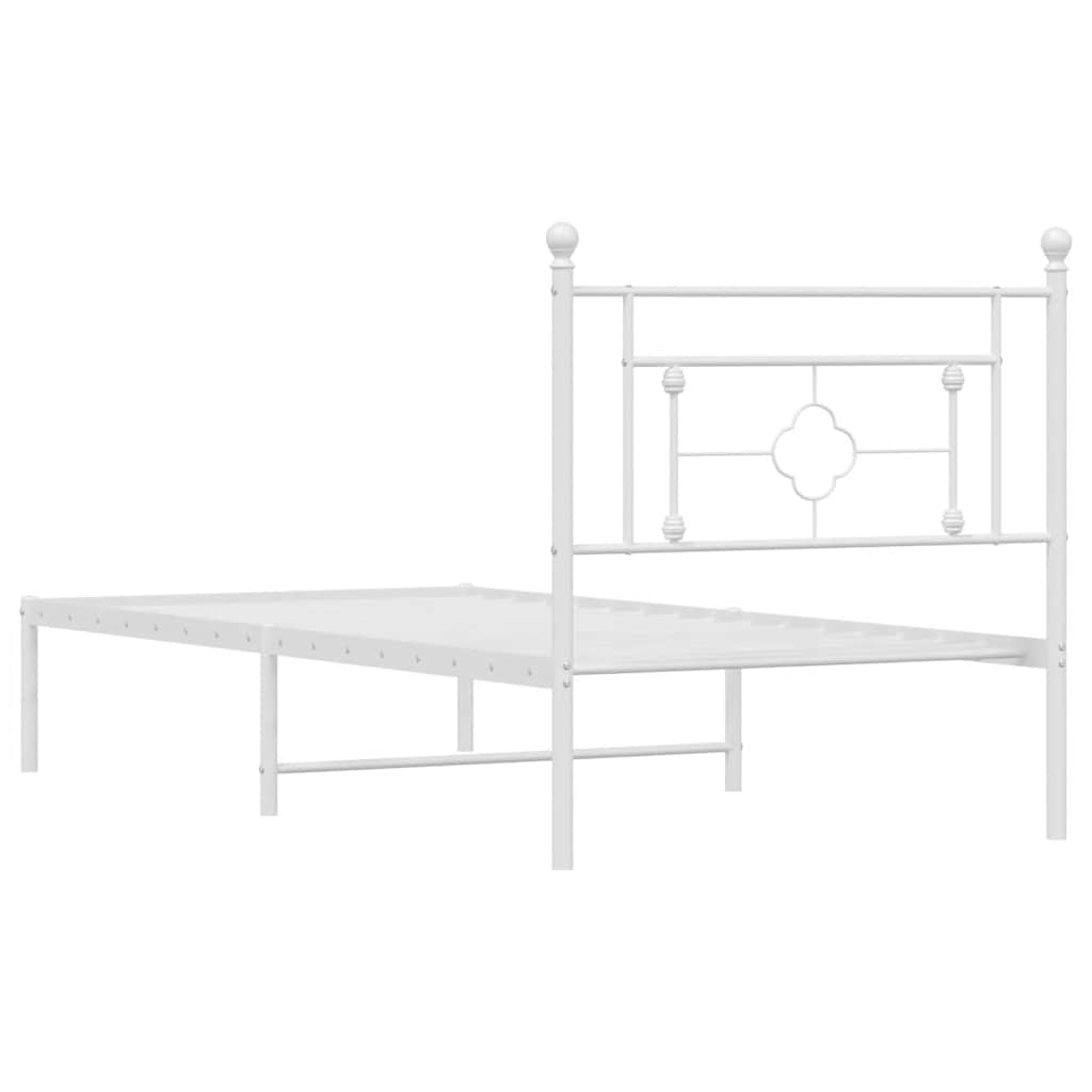 Cadre De Lit Métal Sans Matelas Et Tête De Lit
